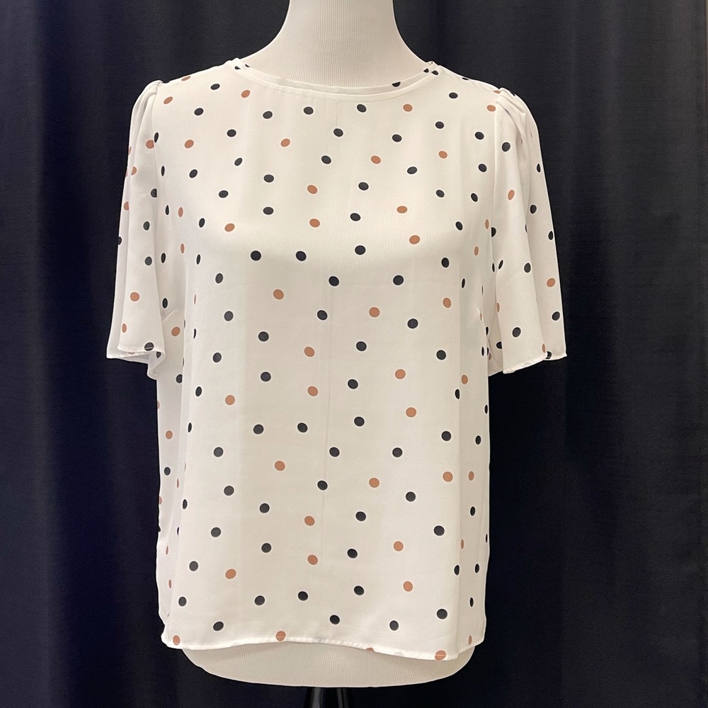 Ann Taylor Factory Polka Dot Shirt Blouse